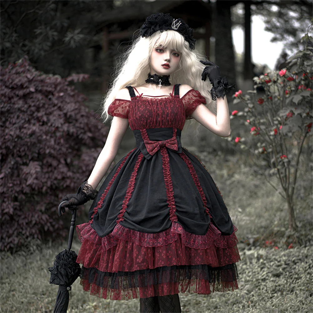 Black and Red Lolita Dress