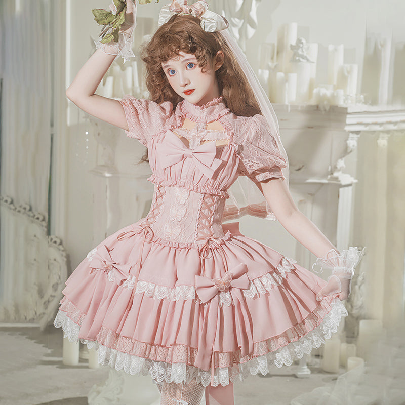 Pink and White Lolita Fashion