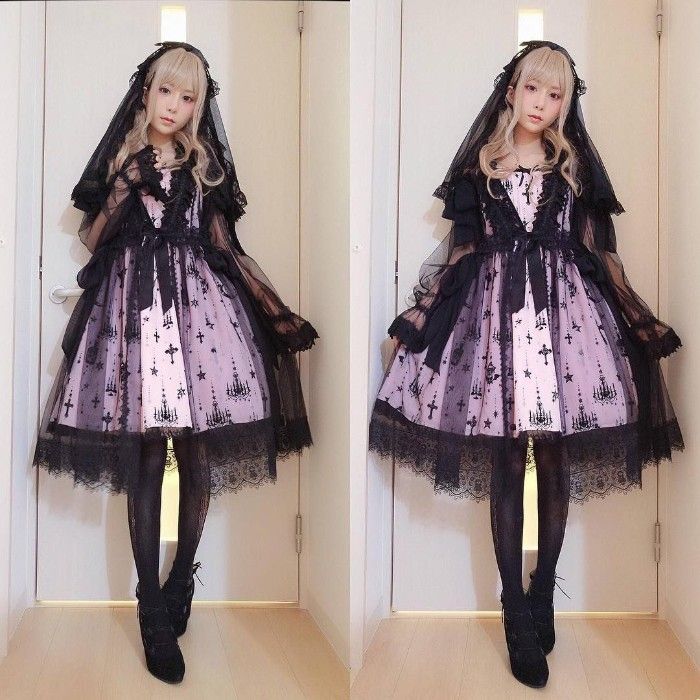 Black and Purple Lolita Fashion