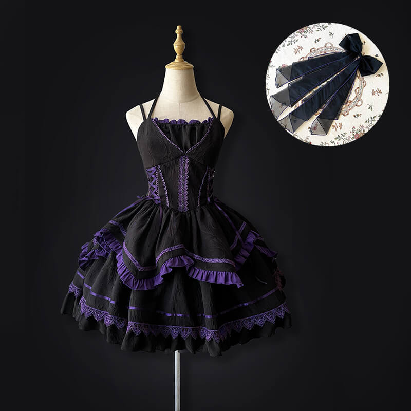 Black and Purple Lolita Fashion