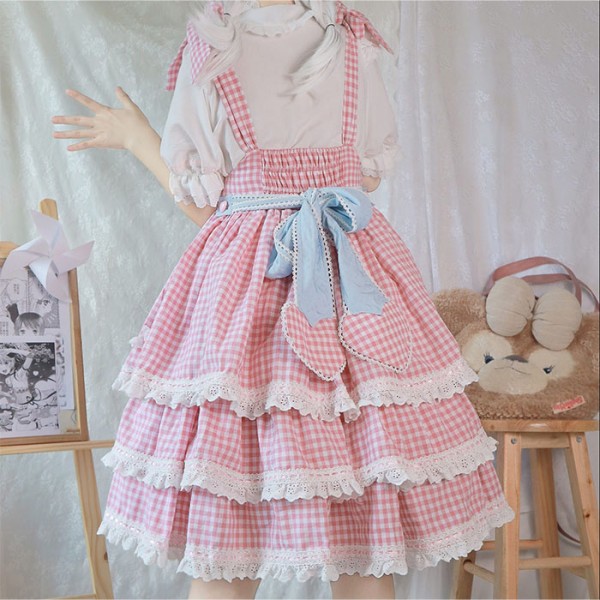 lolita corset cotton blend fit dress